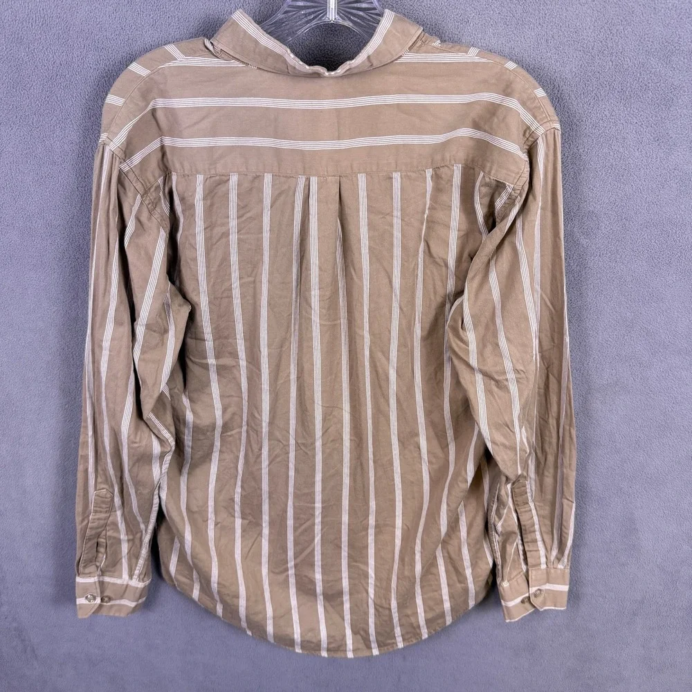 Gucci Button Up Shirt Mens Large Striped Long Sleeve Cotton Quiet Luxury